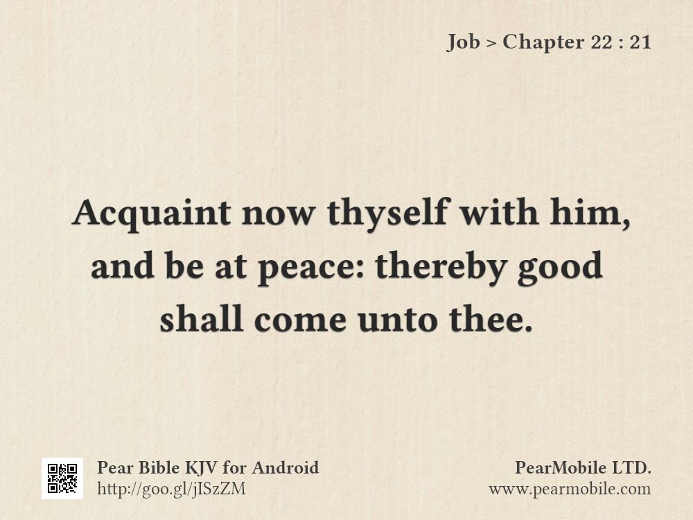 Job, Chapter 22:21